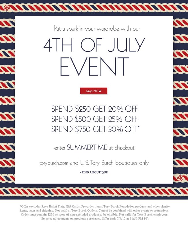 tory burch fourth of july sale, fourth of july sales