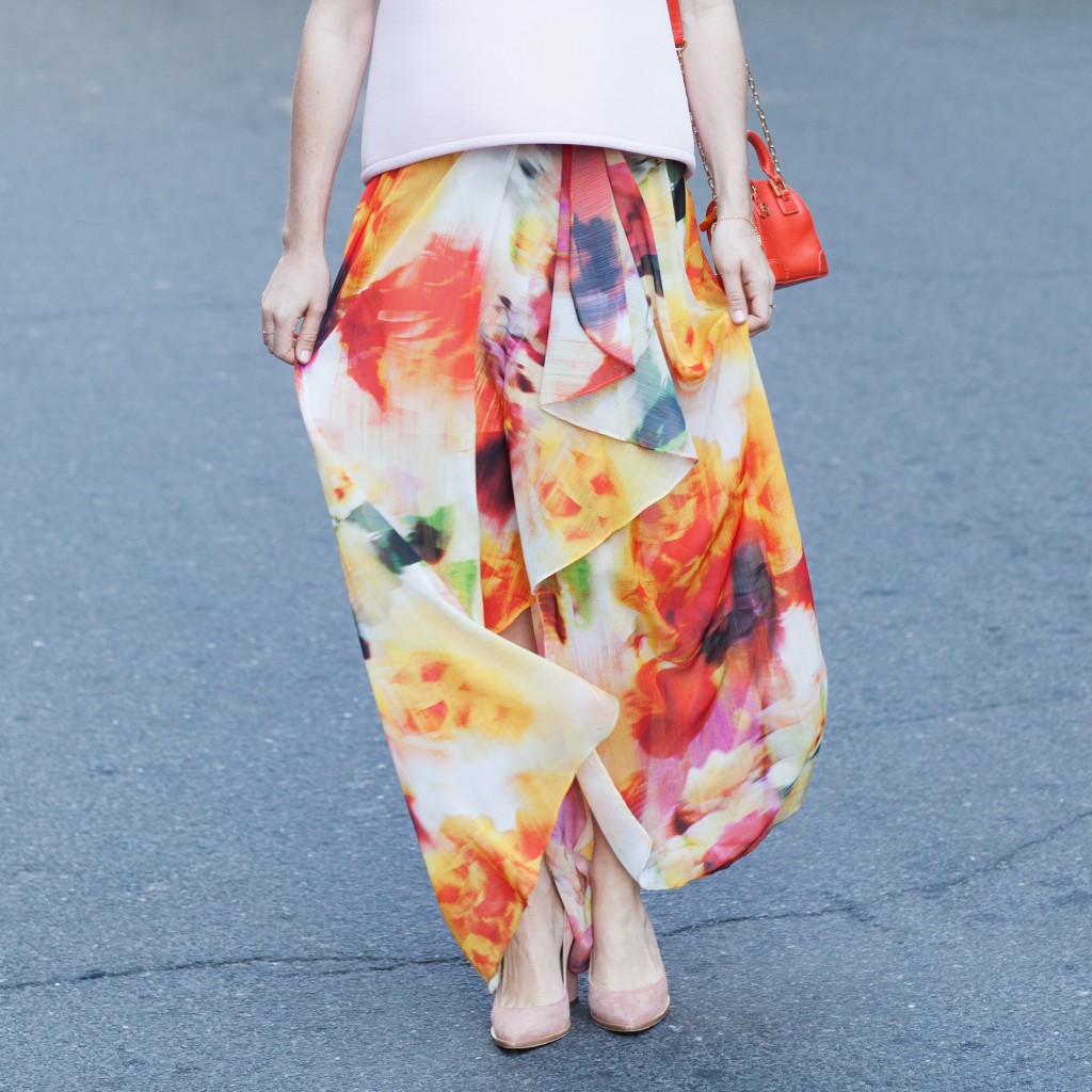 floral maxi skirt