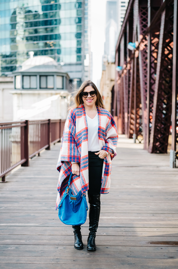 plaid cape for women